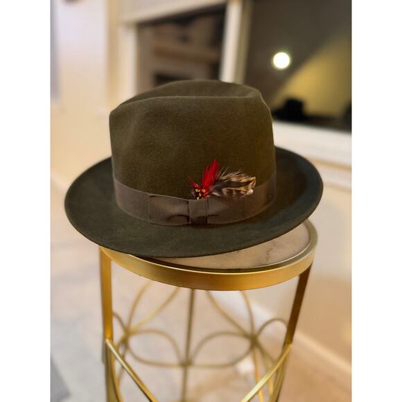 Untouchable Fedora Vintage Fur Felt Style Hat – Brown – Fits L/XL - Picture 9 of 13